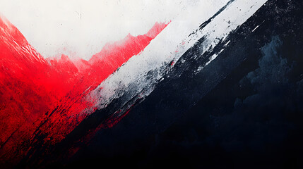 Abstract Red, White, and Black Brushstrokes Dynamic Artistic Background