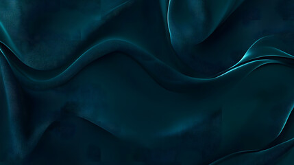 Abstract Teal Silk Drape Luxurious Fabric Texture Background