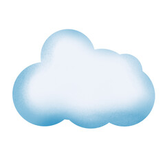 Obraz premium Beautiful cloud symbol icon drawing.