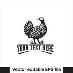 vector  Swamphen black and white, silhouette, logo and t-shirt
