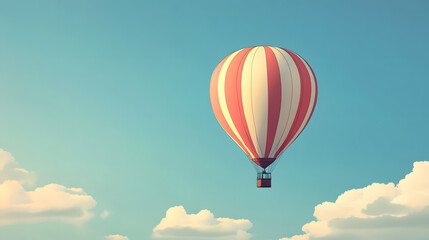 Fototapeta premium Colorful Hot Air Balloon Concept Illustration for Adventure and Travel Enthusiasts