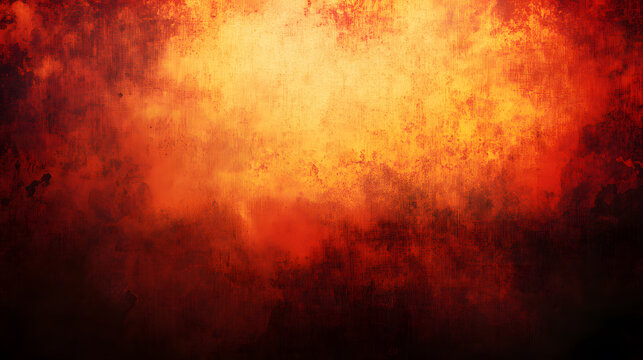 Fiery Abstract Texture Grunge Background with Intense Red and Orange Hues