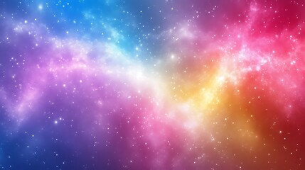 Naklejka premium A Colorful Nebula With Twinkling Stars Across The Vast Cosmos
