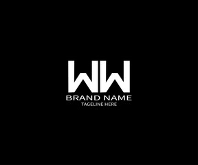 WW Monogram Logo in Minimalist Black and White Design – Professional Branding Identity Concept
