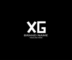 Minimalist XG Letter Logo Design for Modern Brands – Black and White Elegant Branding Template