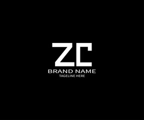 Monogram Letter Z C Logo Design Vector Template. Z C Letter Logo Design