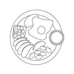 Overhead View of a Delicious and Healthy Breakfast Plate