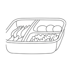 Meal Prep Bento Box Healthy Lunch, Portion Control, Dietary Food