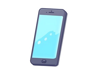 Mobile phone vector with blank screen, blank screen mobile phone on white background, phone with blank screen illustration 