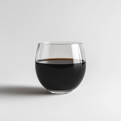 Macro Photography of a Black Coffee Cup on White Background