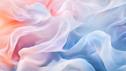Obraz premium Abstract Pastel Draped Fabric Texture Soft, Flowing, and Dreamy Background