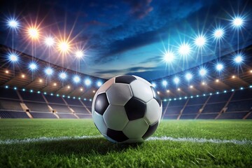 Obraz premium Soccer Ball in Action generative ai