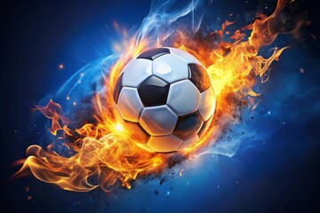 Fototapeta premium Soccer Ball in Action generative ai
