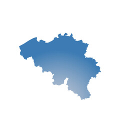 Map of Belgium, sign silhouette. World Map Globe. Vector Illustration isolated on transparent background. Europe continent.