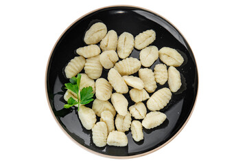 Gnocchi tasty fresh gourmet food background table rustic food top view copy space keto and paleo diet vegetarian and vegan food