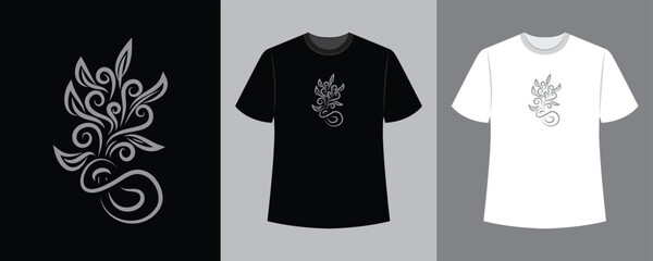 floral idea t-shirt design illustration