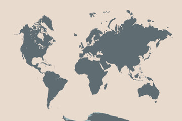 World Map, sign silhouette. World Map Globe. Vector Illustration isolated on transparent background.