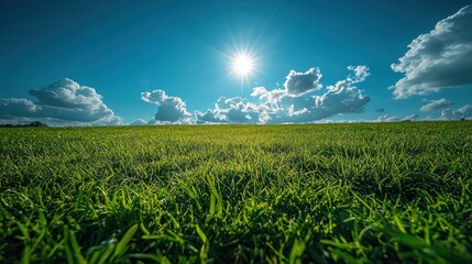 Sunny Day in a Lush Green Meadow