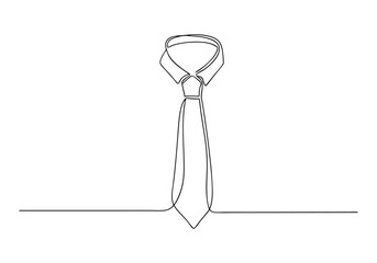 Continuous One Line Necktie | Minimalist Formal Wear Vector Illustration