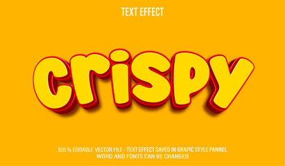 Crispy Snack 3d editable text effect style
