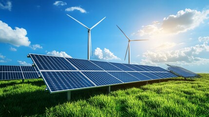 Renewable energy sources demonstrate green sustainable power for the future