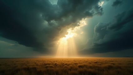 Heavenly Light Over Field
