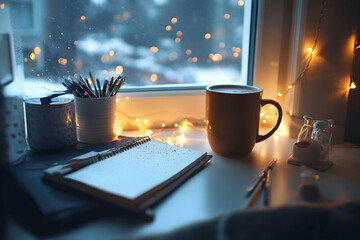 Financial growth and planning for 2025 with a glass jar filled with coins and a small plant