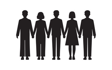 group of people silhouettes