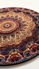 Obraz premium Ornate circle mandala with mesmerizing designs and flawless fluid movement high resolution wallpaper