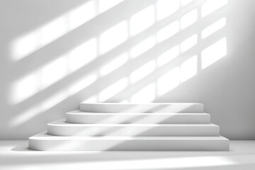 Obraz premium Modern Minimalist White Podium Display