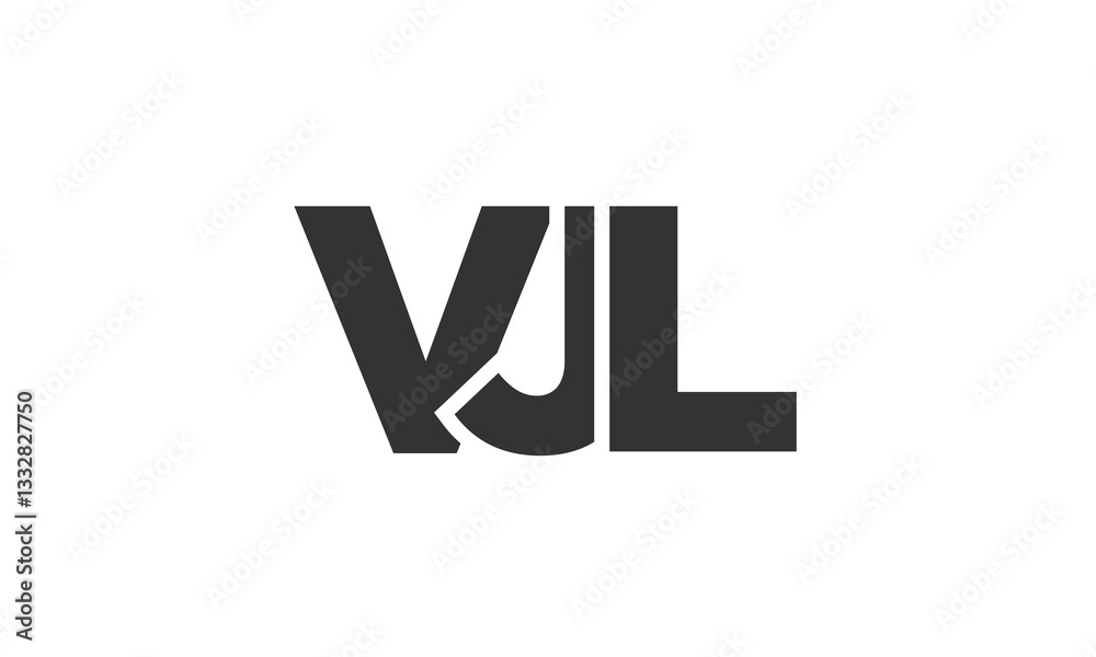 Fototapete vjl logo design template with strong and modern bold text. initial based vector logotype featuring s