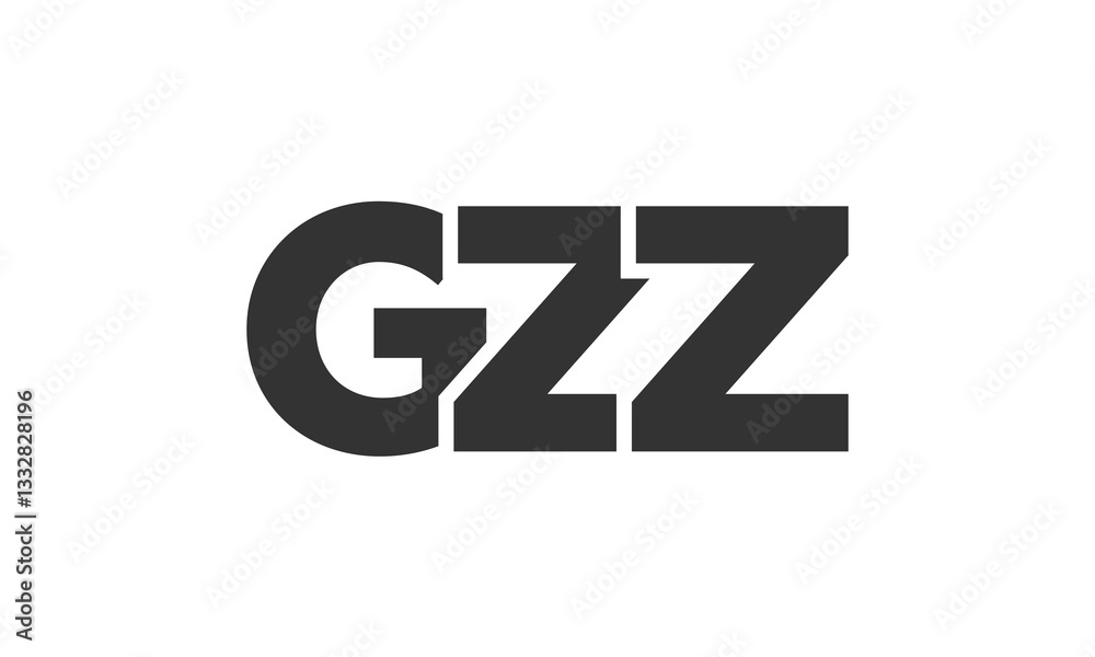 Fototapete gzz logo design template with strong and modern bold text. initial based vector logotype featuring s
