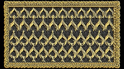 Golden ornament with stylized teardrop shapes