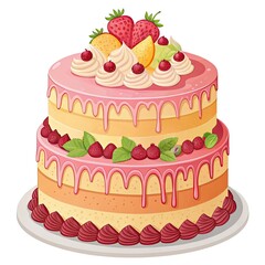 birthday cupcake isolated on white