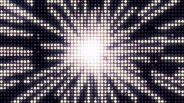 An iridescent pattern on a huge wall of light.