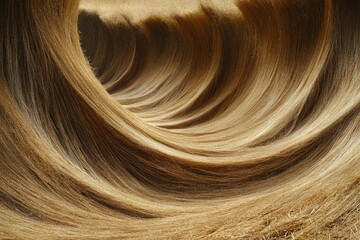 Fototapeta premium A mesmerizing wave of golden wheat, flowing like hair, creates a stunning natural abstract.