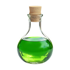 Mysterious Green Potion in Glass Bottle Enchanting Magical Brew