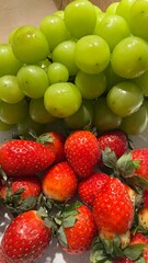 Strawberries and grapes