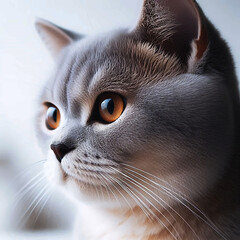 Expressions of Pets: Captivating Animal Portraits. British Bob Cat.