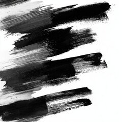 black strokes acrylic white and black different shapes convolutions brush strokes no color 