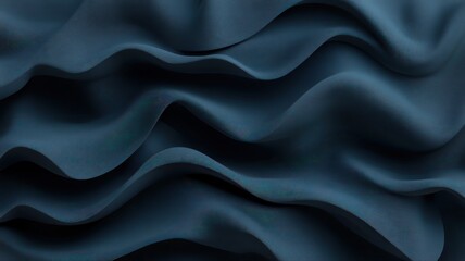Obraz premium Abstract Dark Teal and Blue Textured Waves 3D Render