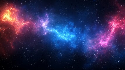 Naklejka premium A Colorful Nebula Spanning Across the Vast Darkness of Space