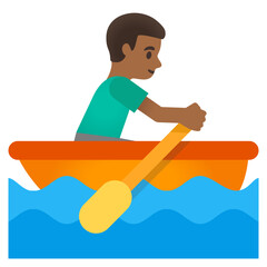 Person Rowing a Boat
