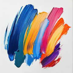 brush strokes, rainbow, different color brushes, 