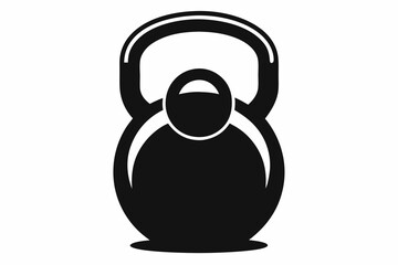 kettlebell line art silhouette vector illustration
