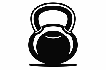 kettlebell line art silhouette vector illustration