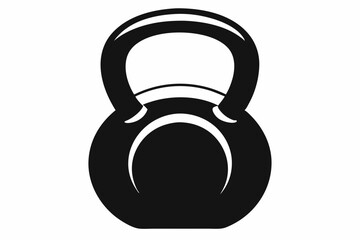 kettlebell line art silhouette vector illustration