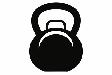 kettlebell line art silhouette vector illustration