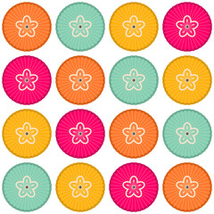 Pattern set with japanese chinese umbrellas decorative objects art design	
