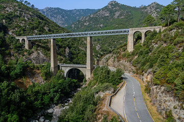 bridges in the mountains of Corsica, France